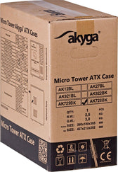 Obudowa Micro ATX Akyga AK729BK 2xUSB3.0 2xUSB2.0 bez zasilacza