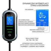 Ładowarka Qoltec do samochodu elektrycznego 11kW | 400V | CEE 16A | Wi-Fi