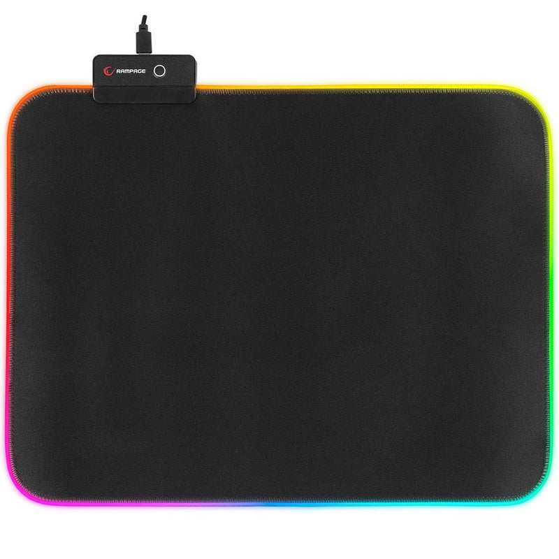 Podkładka pod mysz Rampage MP-21 gamingowa 25x33cm RGB czarna