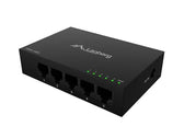 Switch niezarządzalny Lanberg 5x 1GB/s Gigabit Ethernet Desktop 12V (Obudowa metalowa)