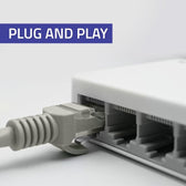 Switch niezarządzalny Qoltec przełącznik sieciowy 8 x port RJ45 | 1000Mbps | Fast Ethernet | LAN