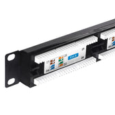 Patch panel 19'' Netrack 24-porty kat. 6 UTP, z półką