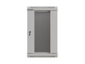 Szafa instalacyjna Rack Lanberg Wisząca 10" 9U 300x300 Drzwi Przeszklone (flat pack) Szara