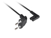 Kabel zasilający Lanberg CEE 7/16 -> IEC 320 C7 EURO (radiowy) 3m kątowy VDE czarny