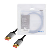 Kabel HDMI LogiLink CHA0104 8K/60Hz, 4K/120Hz aluminium, 1m