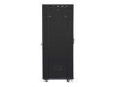 Szafa instalacyjna Rack stojąca 19" 37U 600x800 czarna drzwi szklane LCD Lanberg (flat pack)