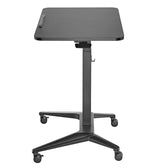 Biurko stolik mobilny na laptop Maclean MC-453B, czarne pneumatyczna regulacja wysokości 80x52cm 8kg max 109cm wys