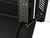 Szafa instalacyjna Rack Lanberg stojąca 19" 22U 600x1000 Czarna drzwi perforowane (flat pack)