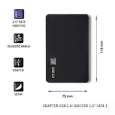 Obudowa Qoltec na dysk HDD/SSD 2.5" SATA3 | USB 2.0 | Czarna