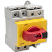 Rozłącznik izolacyjny Qoltec DC z funkcją blokady | wyłącznik główny | 1200V | 32A | 8kV | 4P