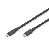 Kabel połączeniowy silikonowy DIGITUS USB-C-USB-C, USB 4 ver.2.0, 80Gbps, 8K@60Hz, PD 3.1 240W, 0,5m, czarny