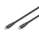 Kabel połączeniowy silikonowy DIGITUS USB-C-USB-C, USB 4 ver.2.0, 80Gbps, 8K@60Hz, PD 3.1 240W, 0,5m, czarny
