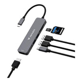 Hub USB Verbatim Multi Port Essentials USB-C PD, USB-A 3.0, USB-A 2.0, HDMI, SD/microSD