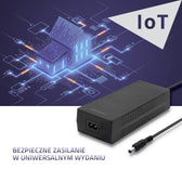 Zasilacz sieciowy Qoltec desktopowy 120W | 24V | 5A | 5.5*2.5 | + kabel zasilający