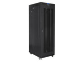 Szafa instalacyjna Rack stojąca 19" 37U 800x1000 czarna drzwi perforowane LCD Lanberg (flat pack)