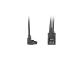 Kabel SATA Lanberg DATA III (6Gb/s) F/F 0,5m kątowy metalowe zatrzaski czarny