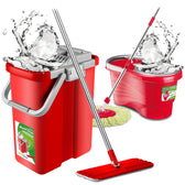 Mop płaski Greenblue GB850 z wiadrem i wyciskaczem MaxiClean  + dwa wkłady microfibra HQ, pojemność 8L