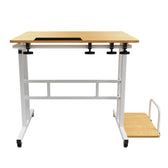 Biurko mobilne na laptop Maclean MC-124 W, białe, 80x60cm, 50kg max, reg. wys.67-115cm