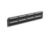 Patch panel Lanberg PPU5-2048-B 48 port 2U 19" kat.5e czarny