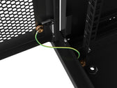 Szafa instalacyjna Lanberg rack wisząca 19" 4U 600x450 drzwi perforowane czarna (flat pack)