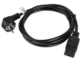Kabel zasilający Lanberg CEE 7/7 -> IEC 320 C19 (serwerowy) 16A 1,8m VDE czarny