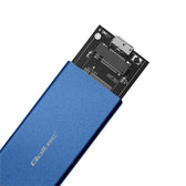 Obudowa/kieszeń Qoltec na dysk M.2 SSD | SATA | NGFF | USB 3.0 | Super speed 5Gb/s | 2TB | Niebieski