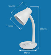 Lampka biurkowa Esperanza E27 ATRIA ELD114W biała
