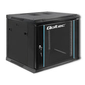 Szafa RACK Qoltec 19" | 9U | 600x600x500 | Czarna | Wisząca