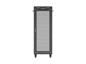 Szafa instalacyjna Rack Lanberg stojąca 19" 32U 600x800 czarna drzwi perforowane LCD (flat pack)