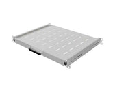 Półka wysuwana do szaf Rack 19" Lanberg szara 1U/445x350mm udźwig do 35kg, montaż 4 punktowy