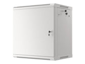 Szafa instalacyjna Rack wisząca 19" 12U 600x450 szara drzwi metalowe Lanberg (flat pack)
