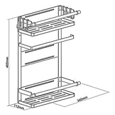 Półka magnetyczna na lodówkę / pralkę Maclean MC-910 czarna, 12kg max