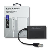 Obudowa Qoltec na dysk HDD/SSD 2.5" SATA3 | USB 3.0 | Czarna