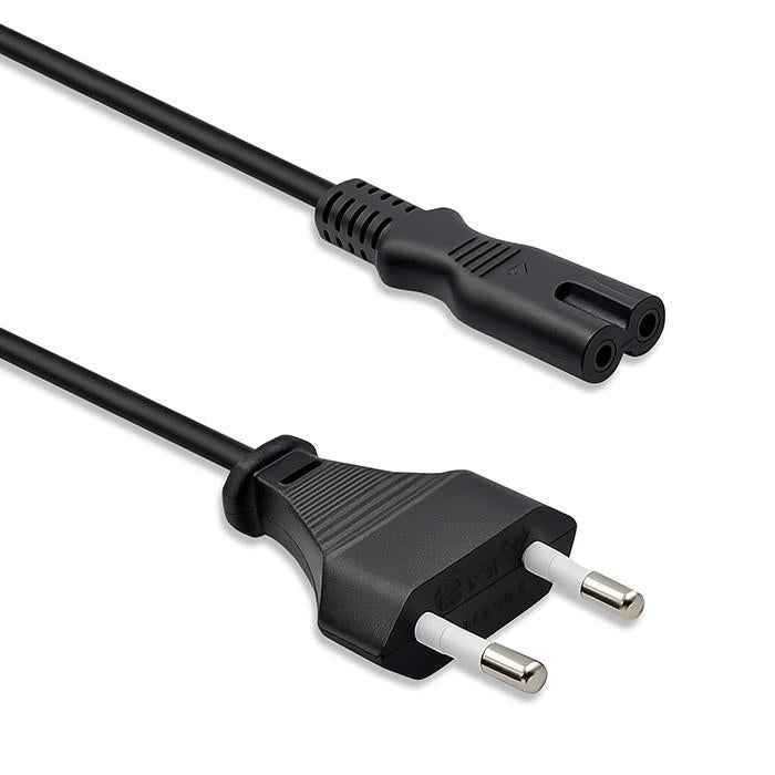 Kabel zasilający Qoltec IEC C7 | CEE 7/16 | 2*0.75mm2 | 1m