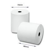 Rolka termiczna Qoltec 80x80 | 55g/m2 | 10szt
