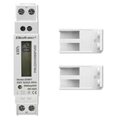 Miernik zużycia enrgii Qoltec na szynę DIN | jednofazowy elektroniczny licznik | 230V | LCD | 2P | Slim