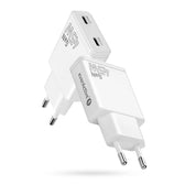 Ładowarka sieciowa everActive SC-465Q GaN 2x USB-C PD QC3.0 45W
