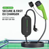Ładowarka Qoltec do samochodu elektrycznego EV z regulacją 2w1 typ2 | 3.5kW | 230V | LCD | LED | 5m