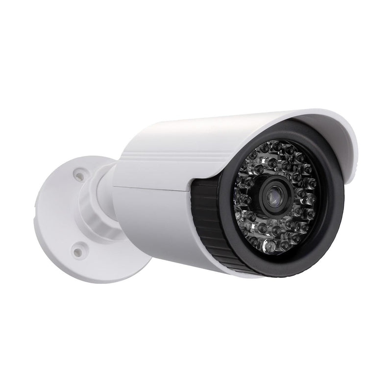 Atrapa kamery tubowej Maclean IR1800 W, diody IR LED, biała, zasilanie 2xAA (brak w zestawie), ABS