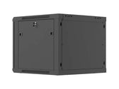 Szafa instalacyjna Rack Lanberg wisząca 19" 9U 600x600 czarna drzwi perforowane (flat pack)