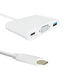 Adapter USB Qoltec USB 3.1 C 3w1 / USB 3.0 | VGA | USB-C 3.1 PD 92W