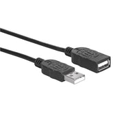 Kabel/przedłużacz Manchattan USB2.0 AM-AF 3m czarny