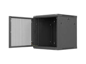 Szafa instalacyjna Rack Lanberg wisząca 19" 12U 600x600 czarna drzwi perforowane (flat pack)