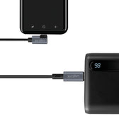 Kabel USB 2.0 LogiLink CU0182 USB-C - USB-C, M/M, kątowy, czarno/szary, 1m