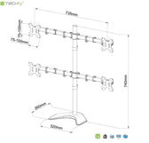 Uchwyt biurkowy Techly 13"-27", 4x10kg regulowany
