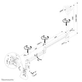 Uchwyt ścienny do ekranów Neomounts FPMA-HAC100 10"-24" max Vesa 100x100 max 6 kg Biały