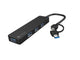 Hub USB Natec Mayfly 4xUSB 3.0 czarny USB-C + Adapter USB-A