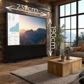 Ekran projekcyjny przenośny Maclean MC-964, kompaktowy, podłogowy, 100", 16:9