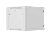 Szafa instalacyjna Rack Lanberg wisząca 19" 9U 600x600 szara drzwi perforowane (flat pack)