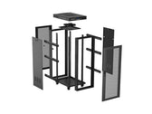 Szafa instalacyjna Rack Lanberg stojąca 19" 32U 600x800 czarna drzwi perforowane LCD (flat pack)